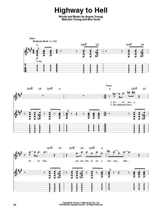 AC/DC Classics, Guitar Play-Along Vol. 119