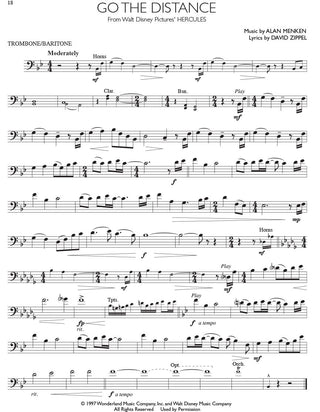 Succès des Films de Disney, Trombone / Euphonium (clef de fa)