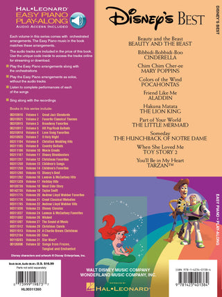 Disney's Best, Easy Piano Play-Along Vol. 15