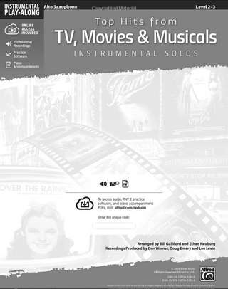 Top Hits from TV, Movies & Musicals Instrumental Solos, Sax alto