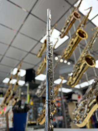 Pre-Owned Sankyo Silversonic Silver Flute (Open Holes, Silver, C-Foot)