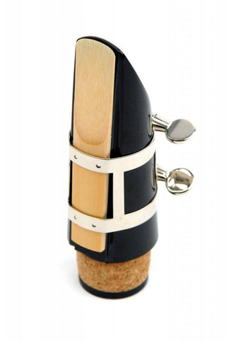 Ligature Clarinette Rico Nickel avec Couvre Bec