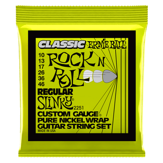 Cordes Guitare Électrique Ernie Ball Classic Rock N Roll Slinky Pure Nickel Wrap