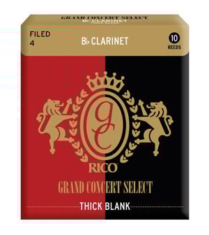Anches Clarinette Sib Rico Grand Concert Thick - Boîte de 10