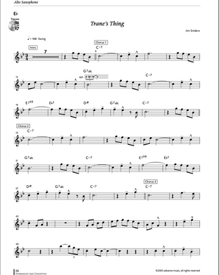 Intermediate Jazz Conception, Sax alto / Sax baryton