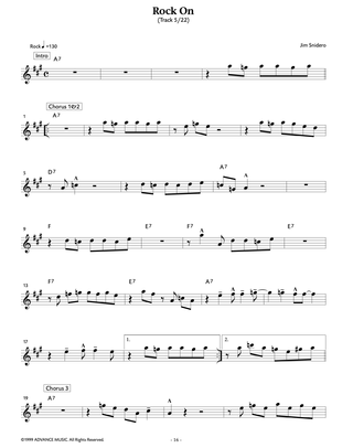 Conception Jazz Facile, Sax Alto / Sax Baryton