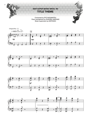 New Super Mario Bros. Wii  - Easy Piano