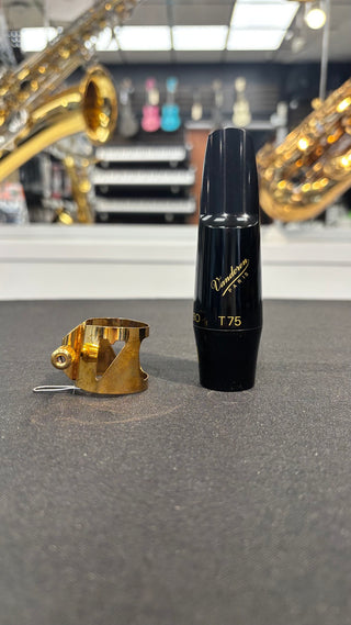 Pre-Owned Vandoren Java Jumbo T75 Tenor Saxophone Mouthpiece With Optimum Ligature
