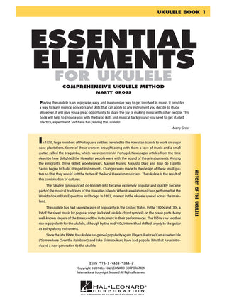Méthode Essential Elements pour Ukulélé Livre 1