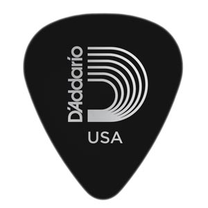 Plectres D'Addario Celluloid Black extra heavy (10)