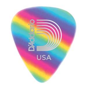 Plectres D'Addario Celluloid Rainbow Heavy (10)