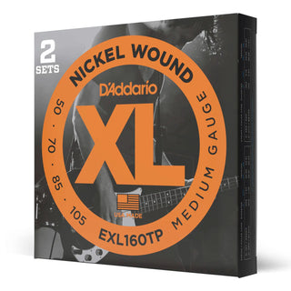 Cordes Guitare Basse D'Addario Nickel Wound Long Scale Medium 50-105 (2 Sets)