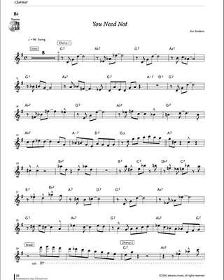 Intermediate Jazz Conception, Clarinette